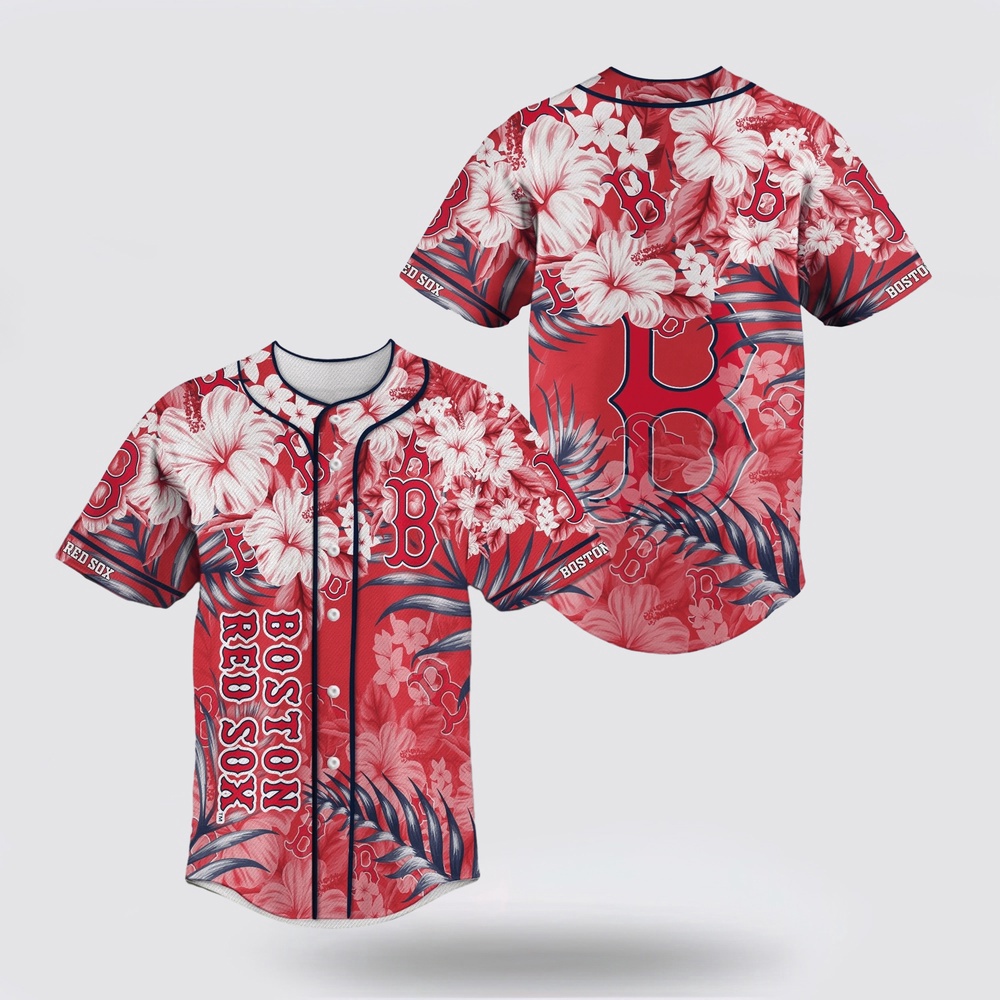 Mlb boston red sox baseball jersey flower for fans jersey