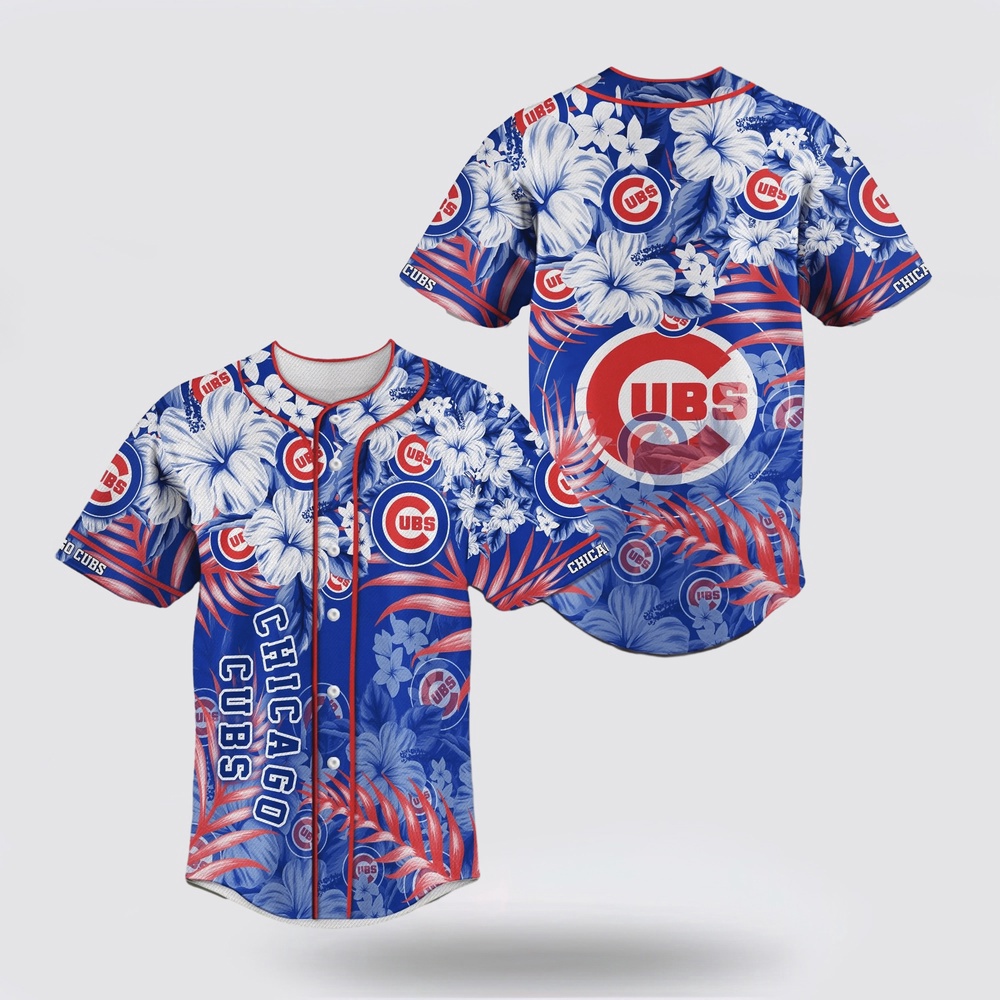 Mlb chicago cubs baseball jersey with flower design for fans jersey