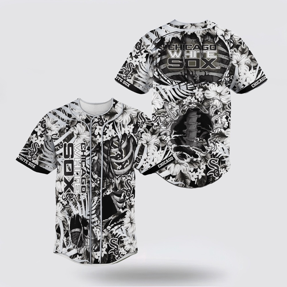 Mlb chicago white sox baseball jersey skeleton for fans jersey