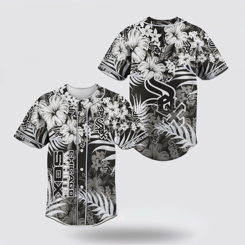 Mlb chicago white sox baseball jersey with flower pattern for fans jersey