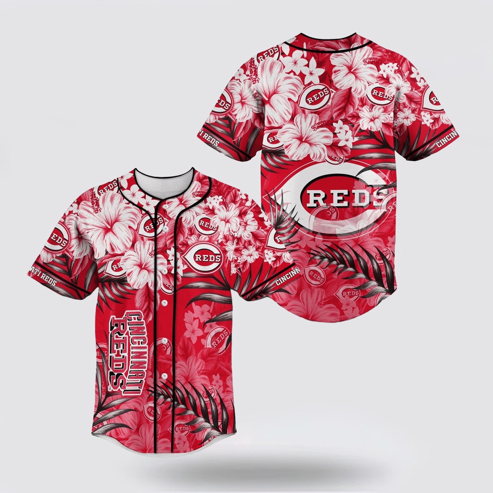 Mlb cincinnati reds baseball jersey flower for fans jersey