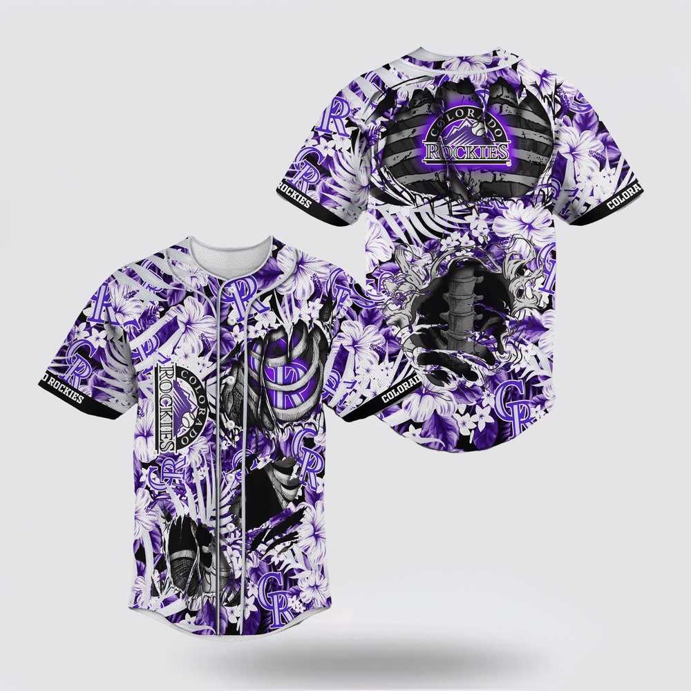 Mlb colorado rockies baseball jersey skeleton for fans jersey