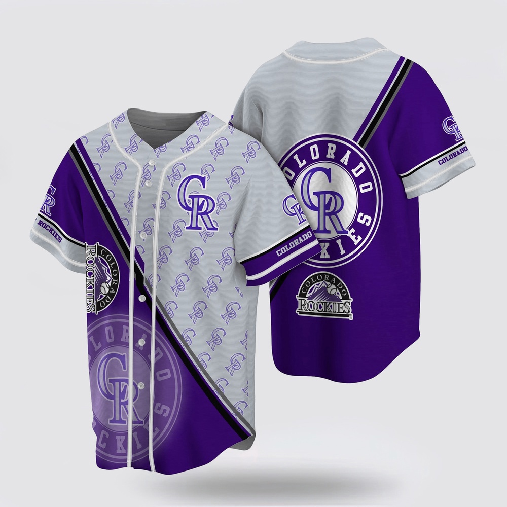 Mlb colorado rockies baseball jersey straightforward designfor fans jersey