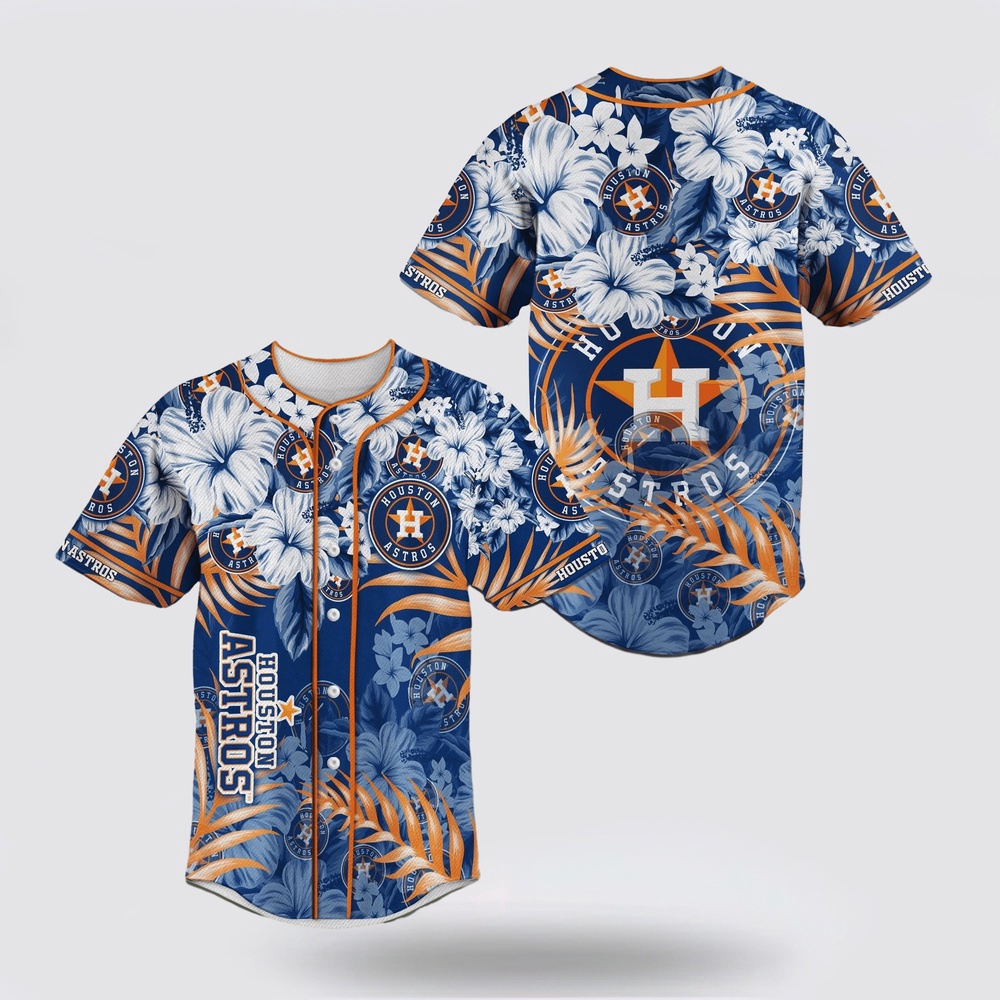 Mlb houston astros baseball jersey with flower pattern for fans jersey