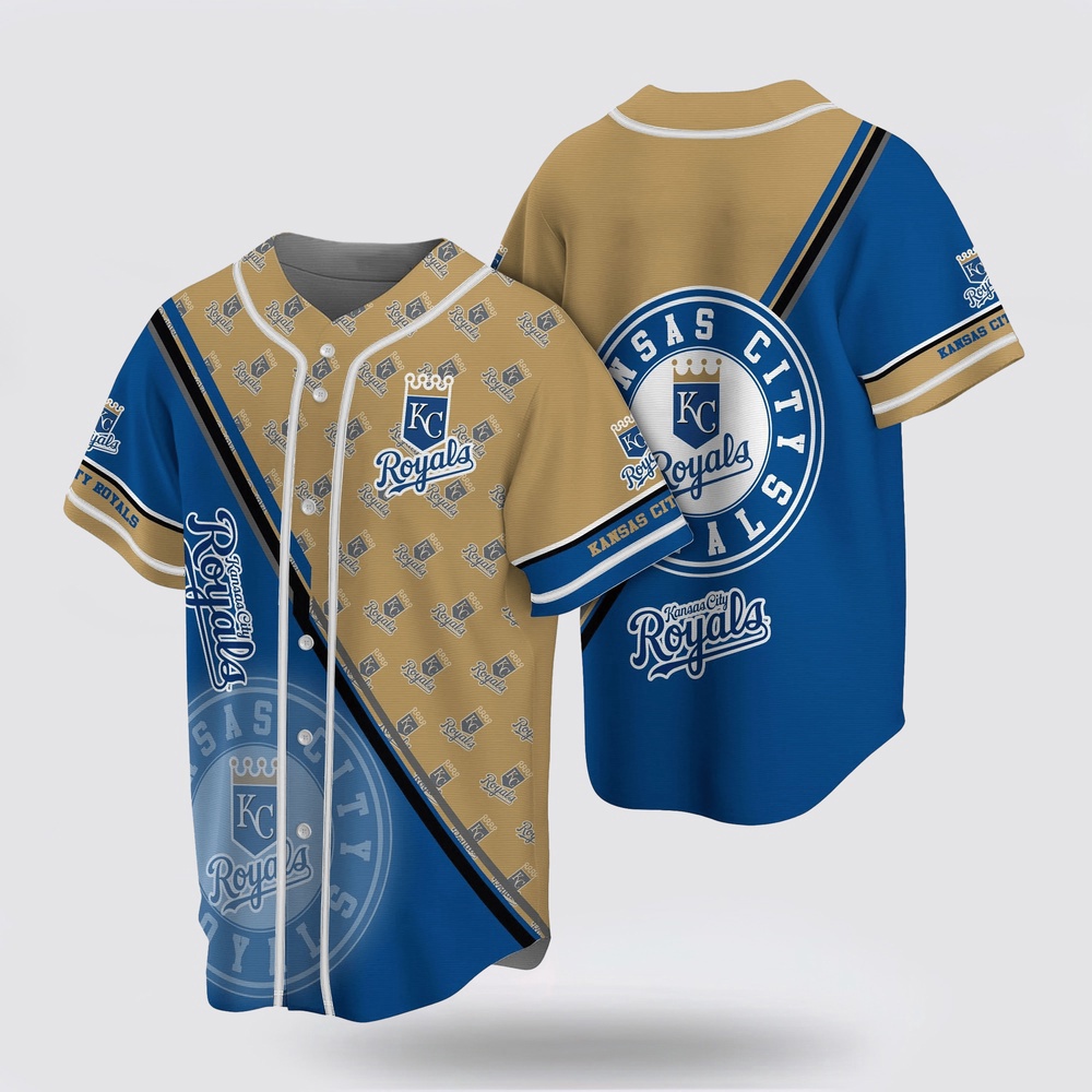 Mlb kansas city royals baseball jersey straightforward design for fans jersey