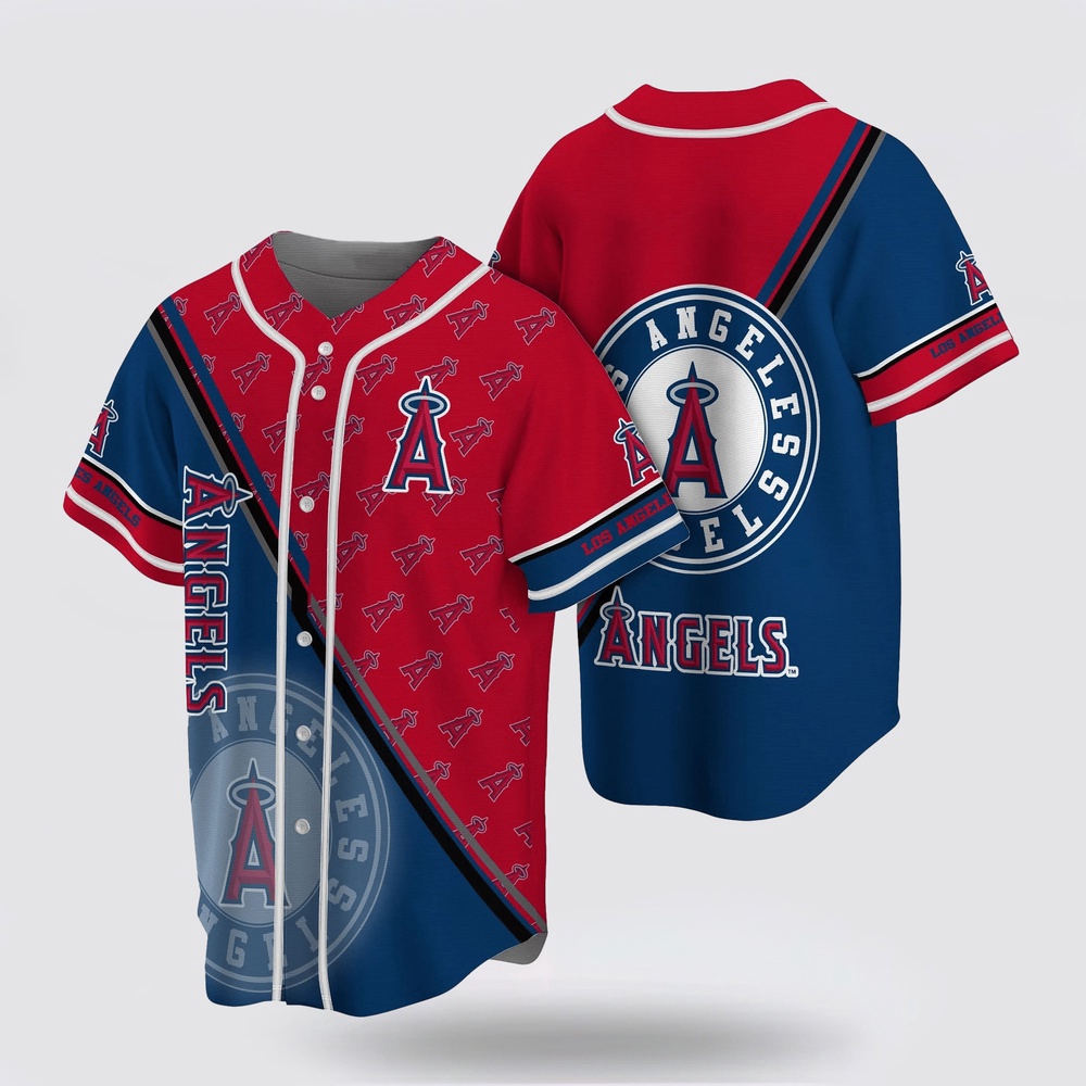 Mlb los angeles angels baseball jersey straightforward design for fans jersey
