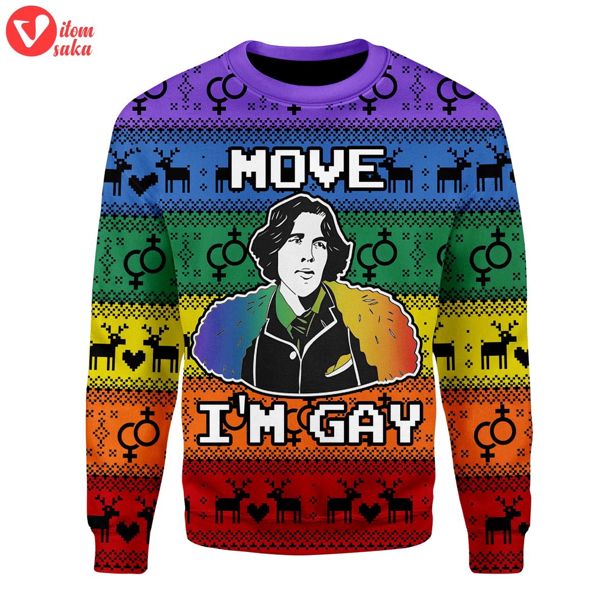 Move i’m gay christmas sweater – stormmerch exclusive