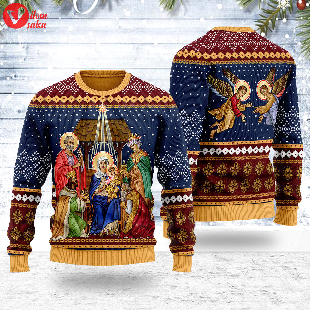 Nativity of jesus christ christmas sweater – stormmerch exclusive