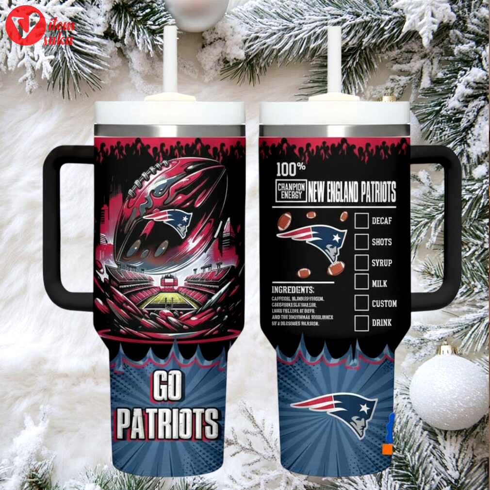 Ne patriots champion energy tumbler handle cup 40oz