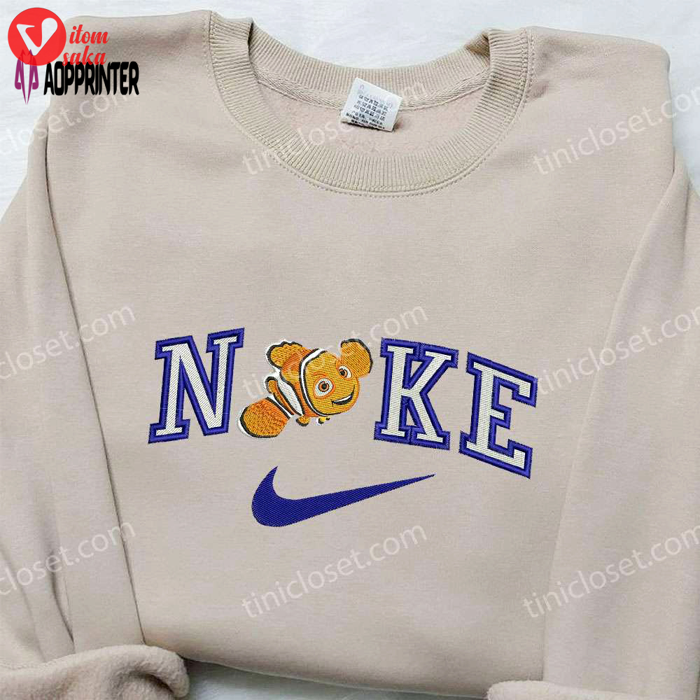 Nemo x nike embroidered shirt: disney inspired high-quality & trendy – shop now!