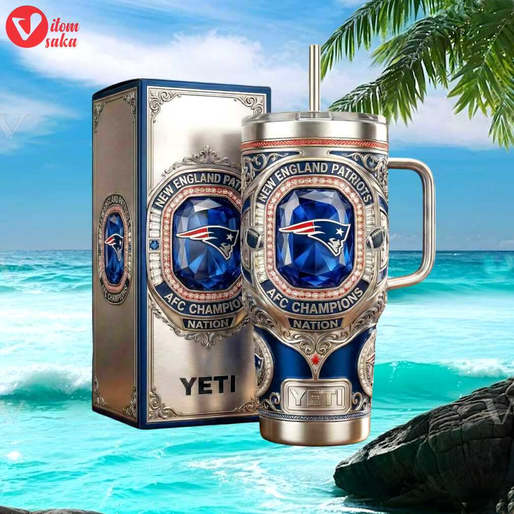 New england patriots afc champions nation blue sapphire edition yeti tumbler