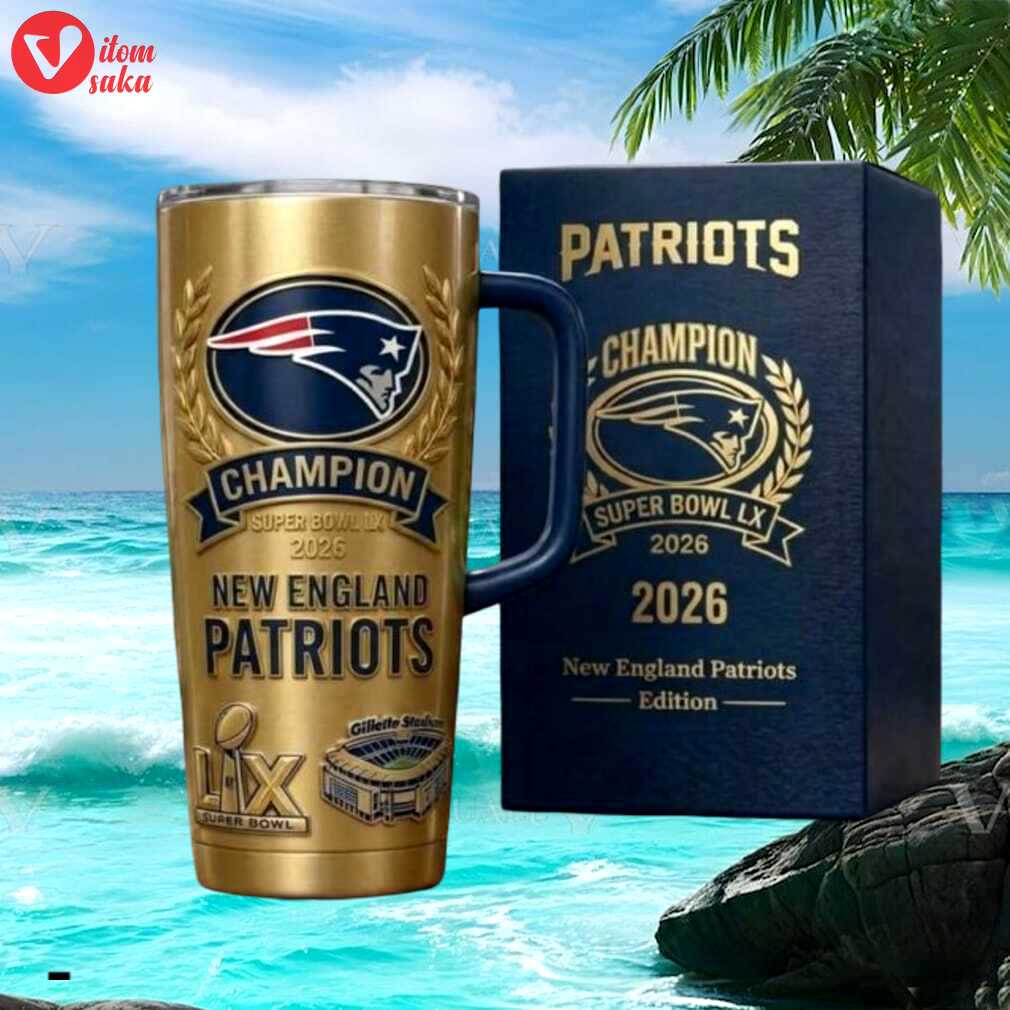 New england patriots super bowl lix 2026 champion tumbler with gift box