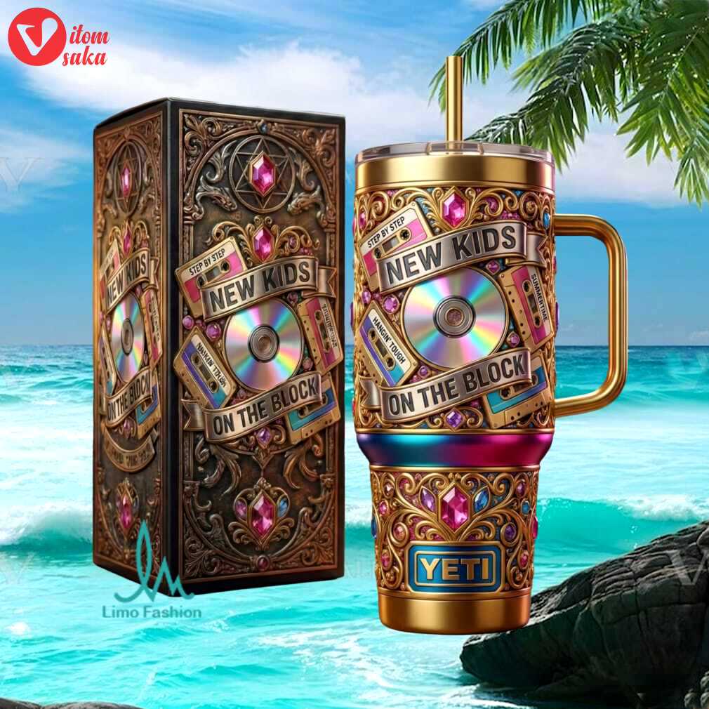New kids on the block nkotb step by step 90s retro stainless steel insulated tumbler