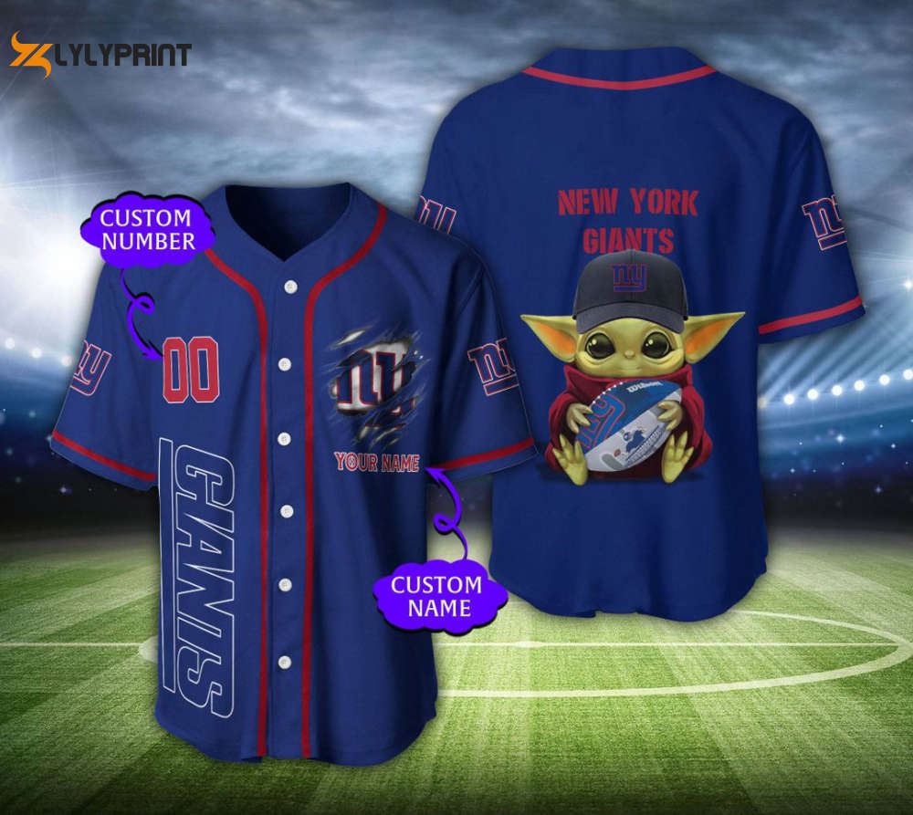 New york giants personalized baseball jersey