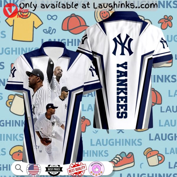New york yankees hawaiian shirt great players gift for baseball fans ny yankees button up shirt and shorts mlb baseball aloha beach shirt