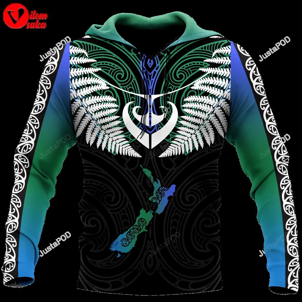 New zealand aotearoa tattoos 3d all over printed hoodie, zip- up hoodie