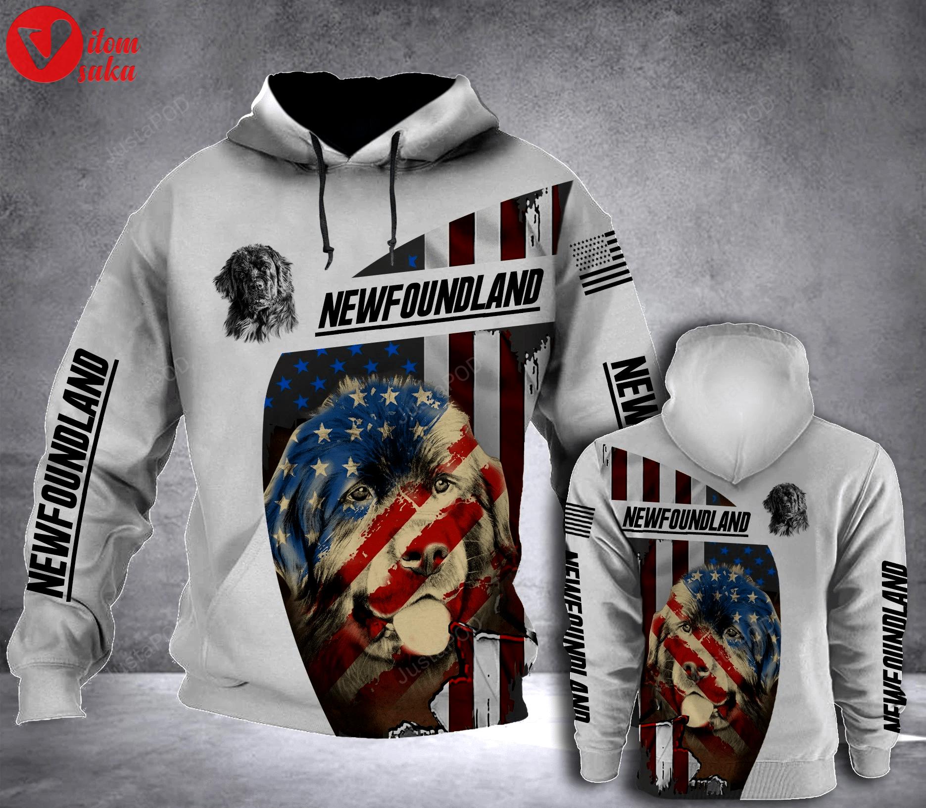 Newfoundland 3d all over printed hoodie, zip- up hoodie