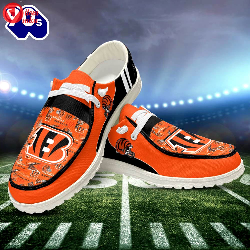 Nfl cincinnati bengals canvas loafer…