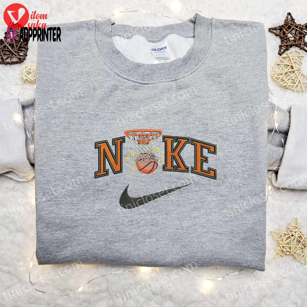 Nike basketball sport embroidered sweatshirt & nba shirt: stylish durable & inspired by nike