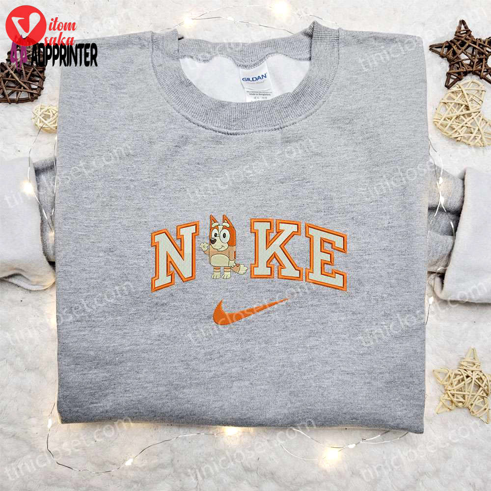 Nike cartoon embroidered sweatshirt bluey & bingo hi inspired shirt