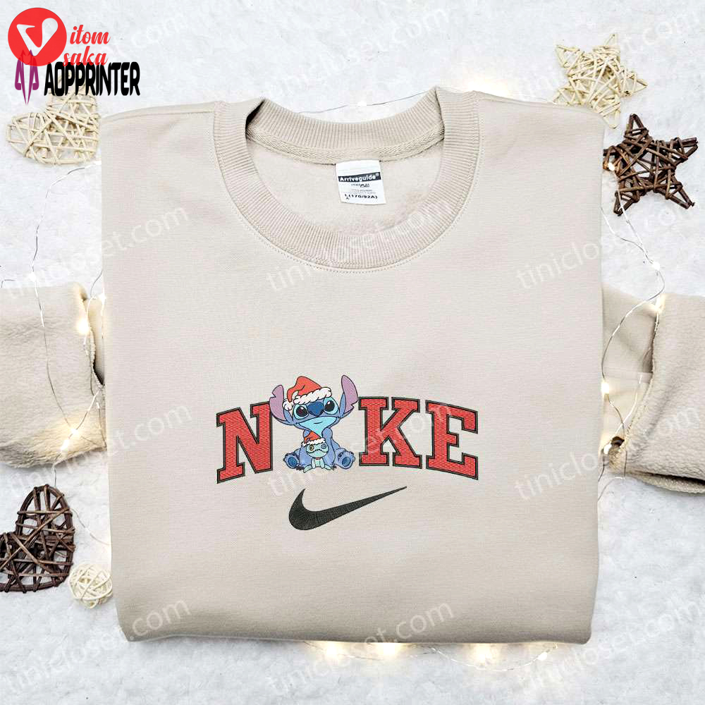 Nike christmas x stitch xmas hat & scrump sweatshirt: movie embroidered shirt best gift ideas