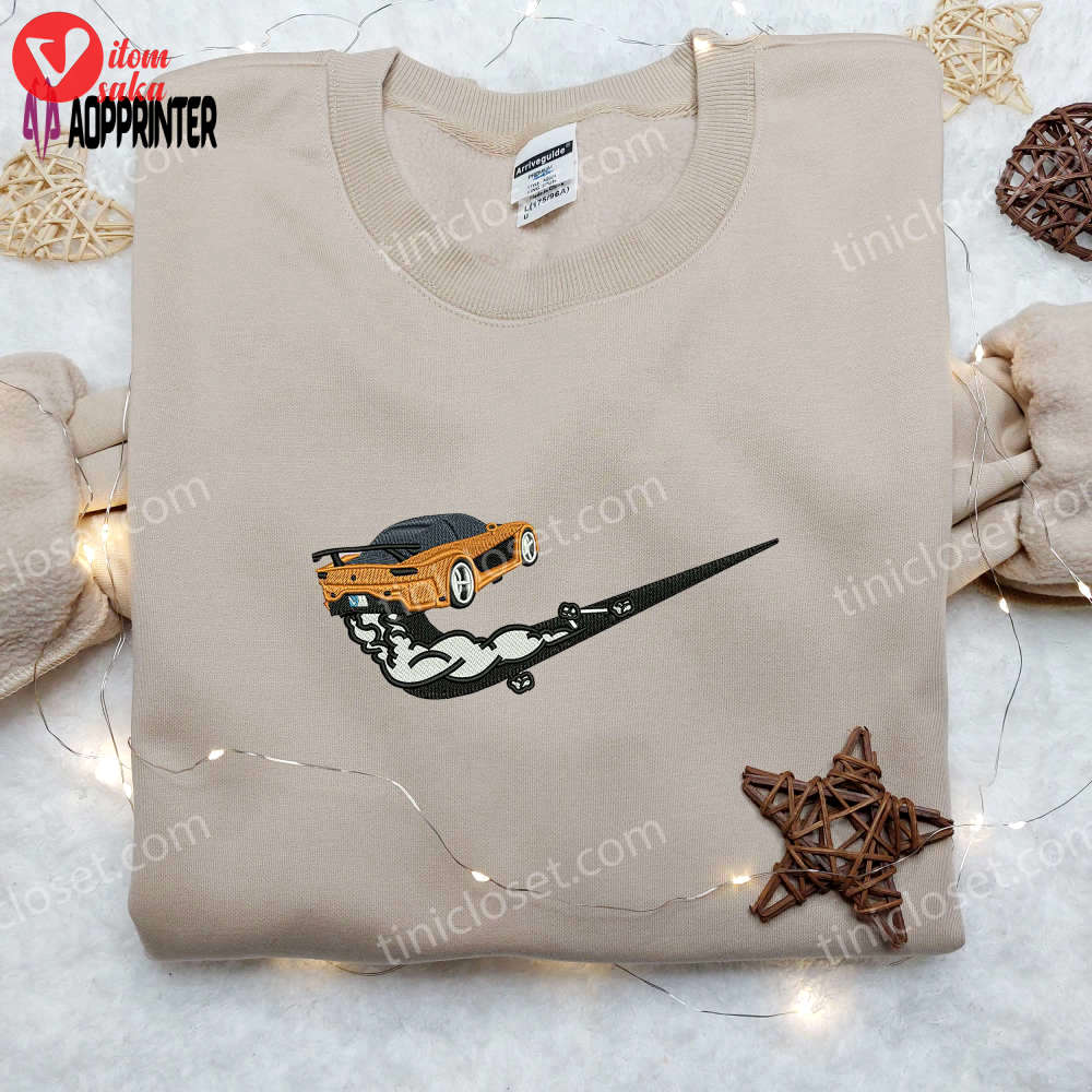 Nike drift car embroidered shirt – stylish transportation tee