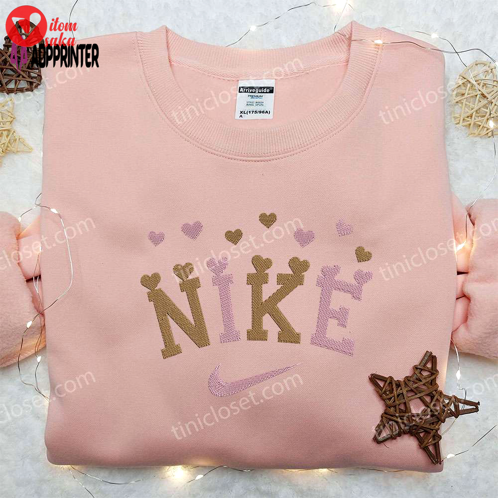 Nike heart love embroidered shirt – perfect valentine s day gift nike inspired logo tee!