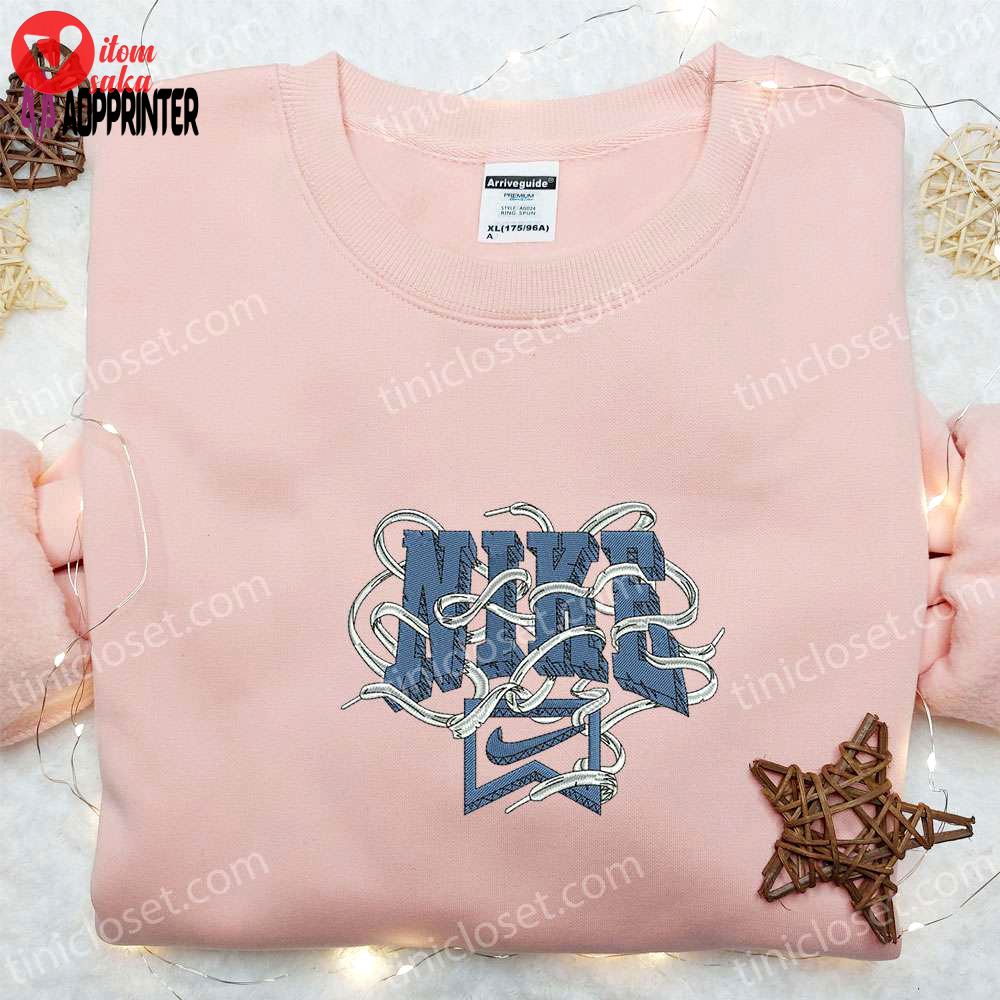 Nike-inspired embroidered shirt sweatshirt & hoodie by shoelace: custom stylish and trendy nike apparel