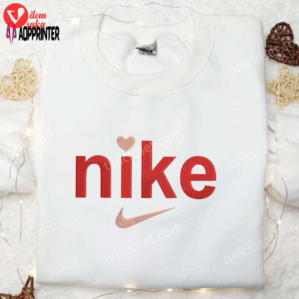 Nike love inspired embroidered shirt – unique design stylish nike shirt