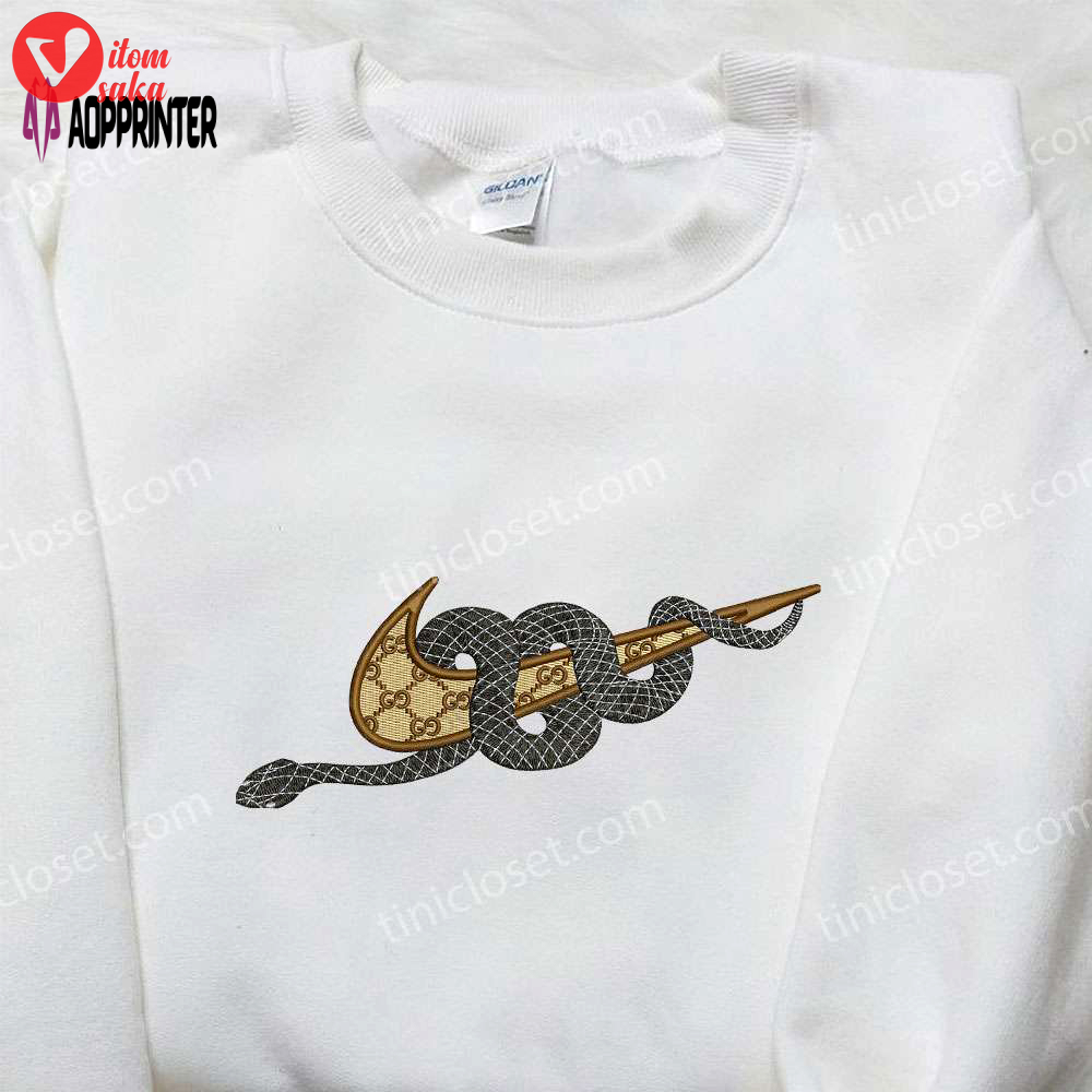 Nike snake x gucci embroidered shirt: stylish & animal-inspired nike inspired embroidery