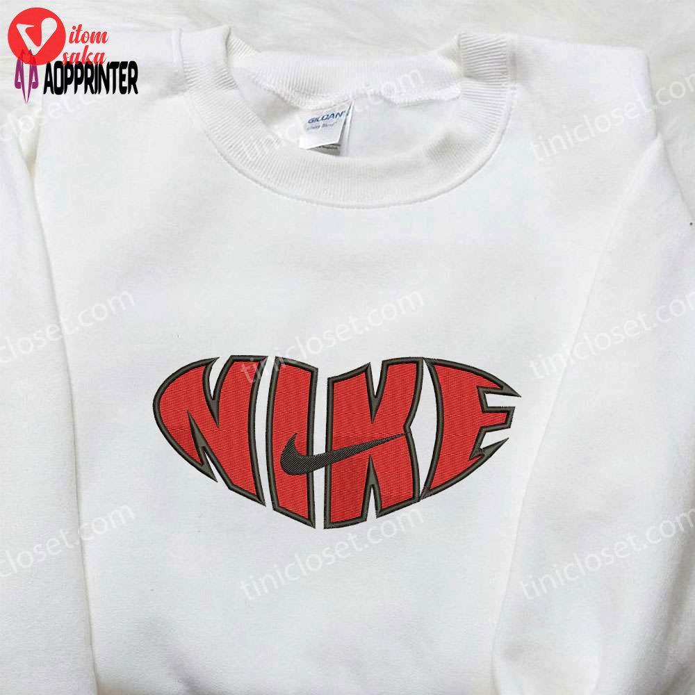 Nike swoosh x red heart love shirt: perfect valentine s day gift nike inspired logo shirt for lovebirds!