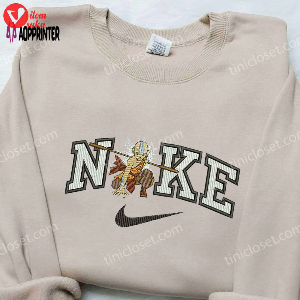 Nike x aang embroidered shirt – avatar the last airbender cartoon apparel