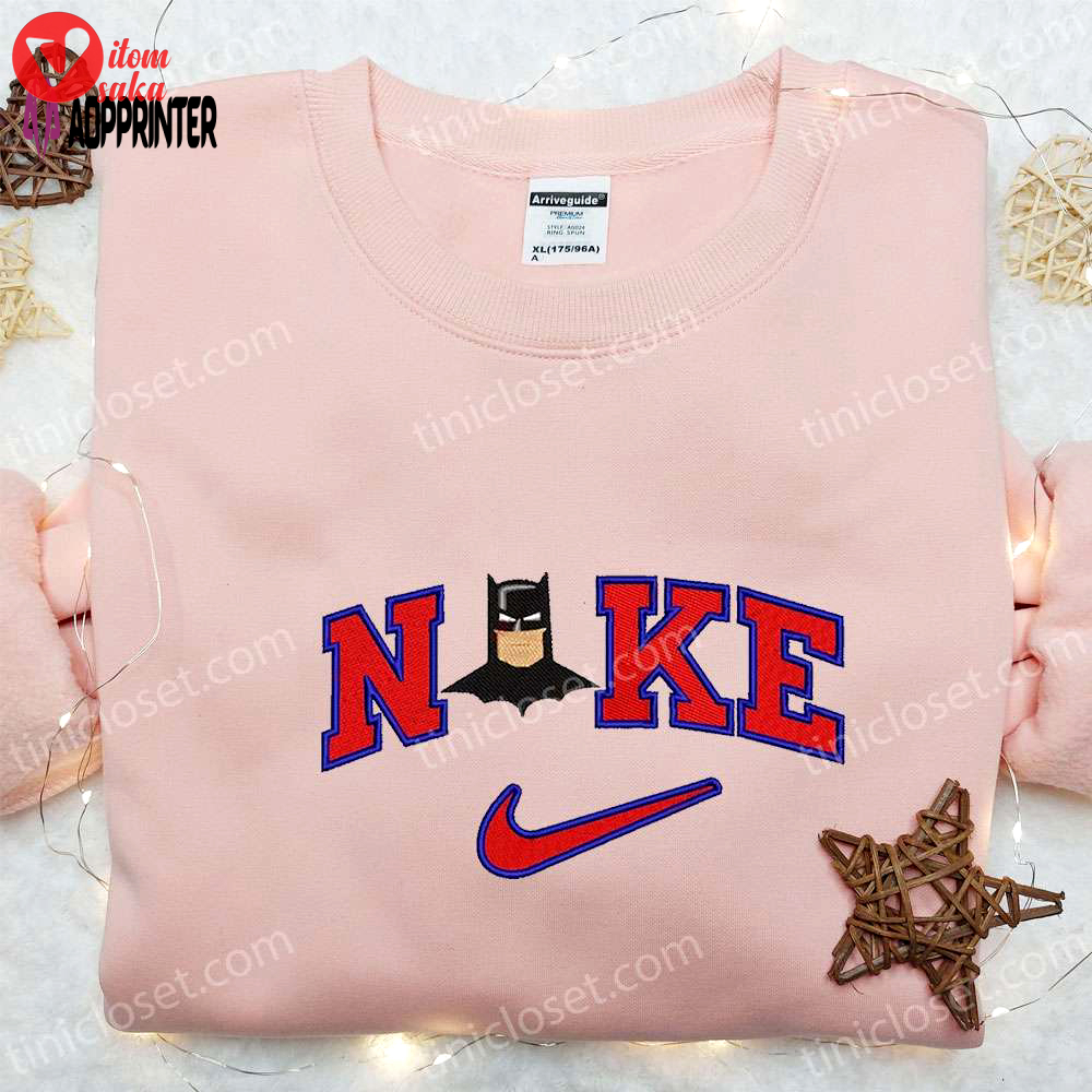 Nike x batman women movie embroidered sweatshirt: marvel cinematic universe shirt – best gift ideas for family