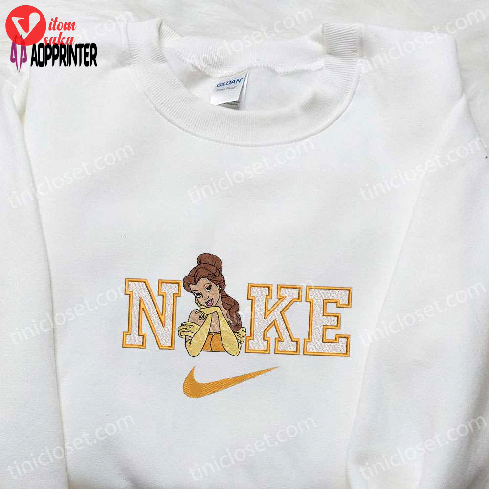 Nike x belle princess beauty & the beast embroidered sweatshirt: disney hoodie & inspired shirt