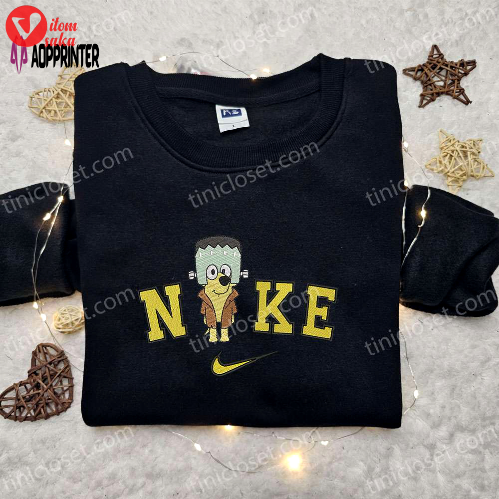 Nike x bluey dog embroidered hoodie: cool halloween inspired sweatshirt