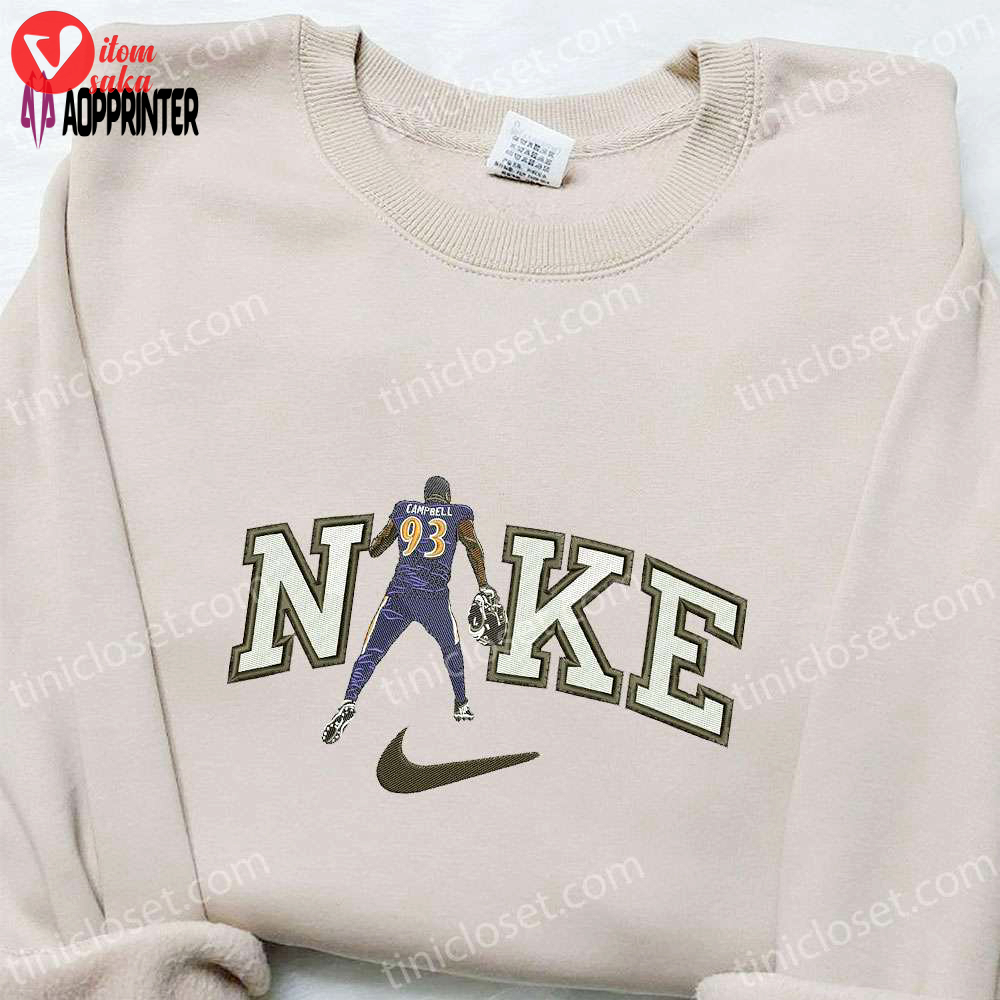 Nike x calais campbell embroidered sweatshirt – nfl sport shirt best family gift