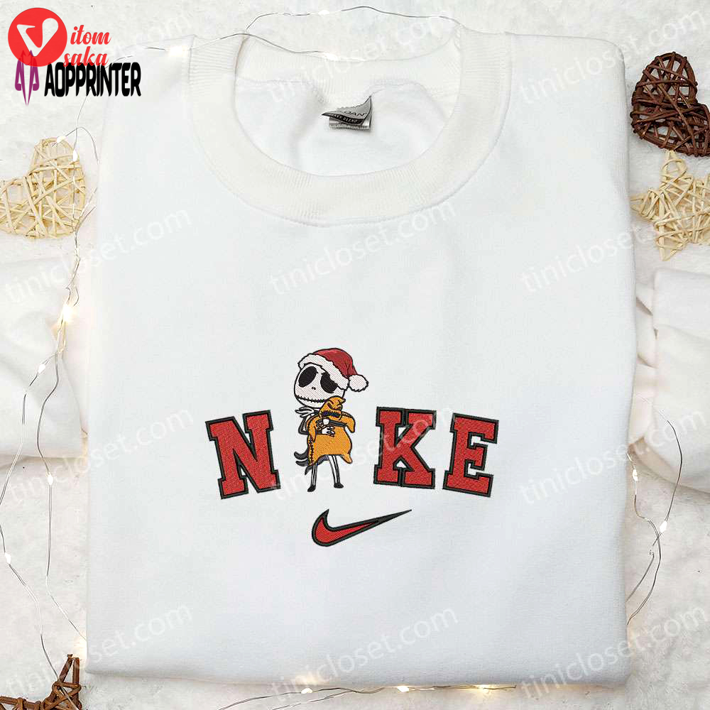 Nike x jack skellington christmas hat sweatshirt: nightmare before christmas hoodie & inspired t-shirt