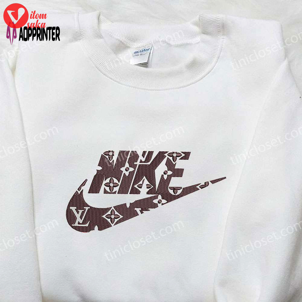 Nike x louis vuitton embroidered shirt: custom unique gift for family