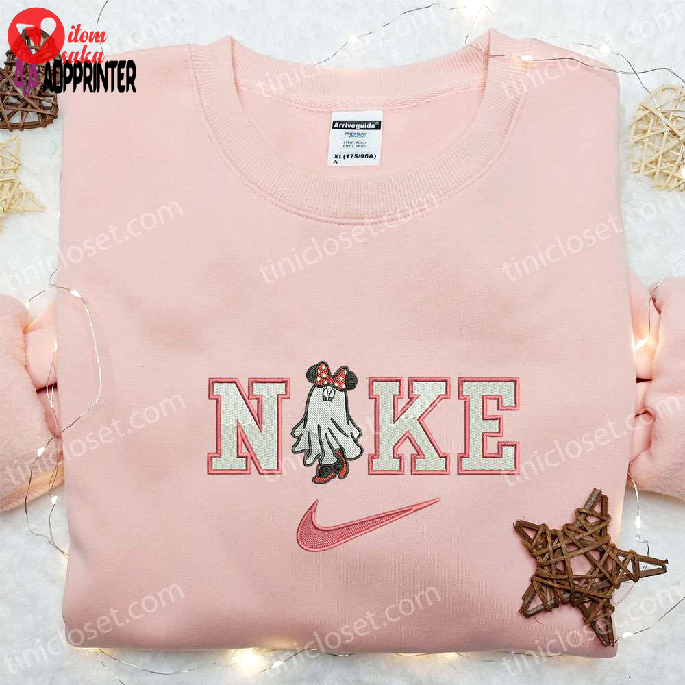 Nike x minnie mouse ghost embroidered sweatshirt: walt disney shirt best halloween gift ideas