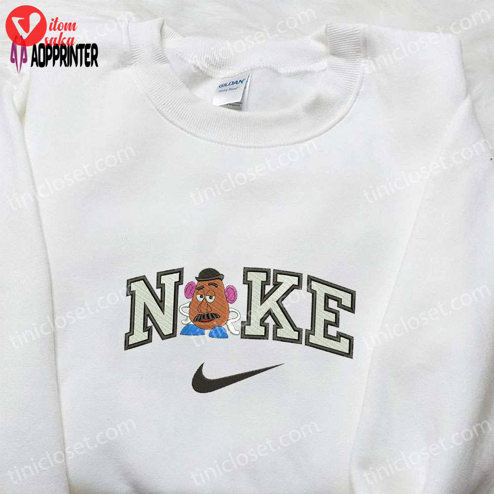 Nike x mr potato embroidered sweatshirt & beauty and the beast disney shirt – best gift ideas