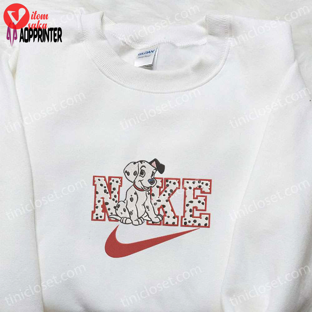 Nike x patch dog embroidered sweatshirt: disney 101 dalmatians shirt perfect gift