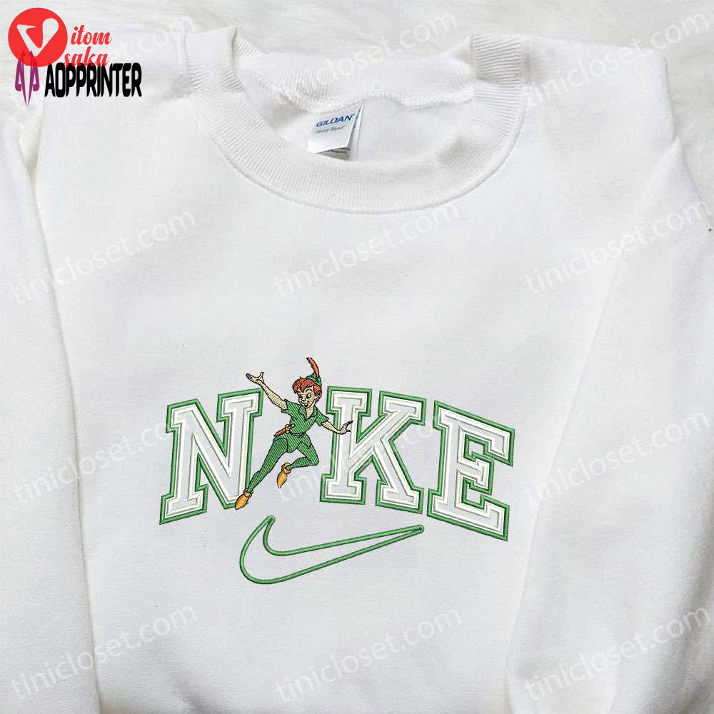 Nike x peter pan embroidered shirt: disney characters inspired t-shirt