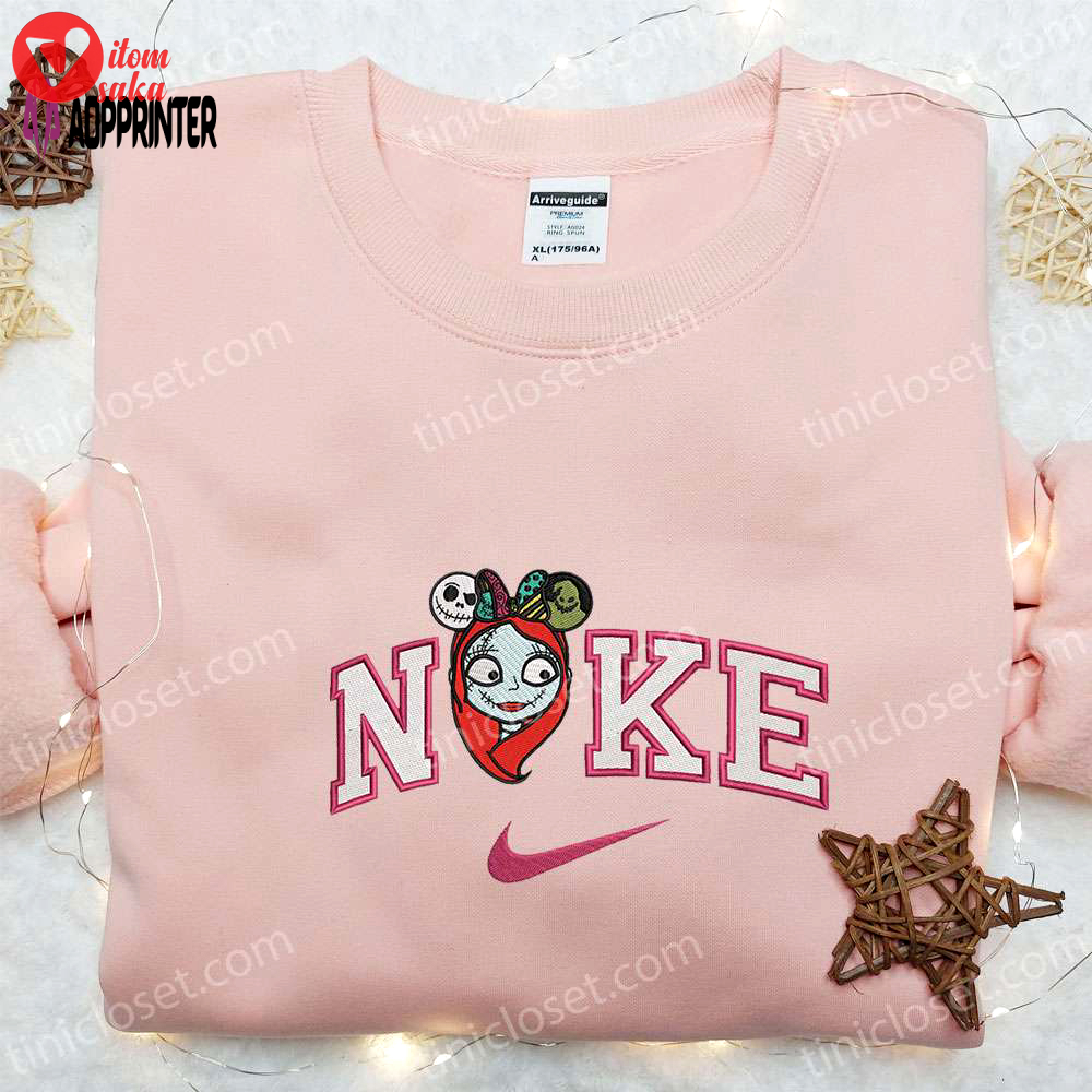 Nike x sally embroidered sweatshirt: nightmare before christmas shirt best halloween gift