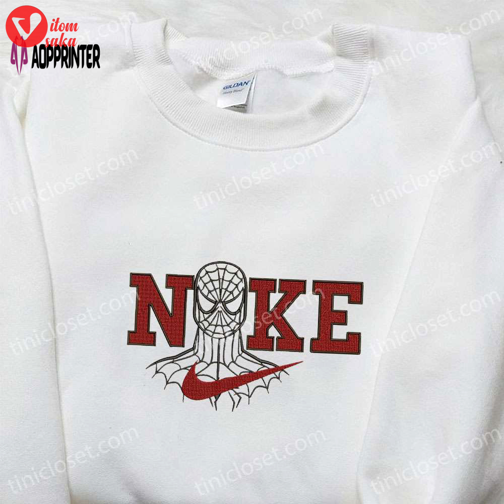 Nike x spider-man embroidered sweatshirt: marvel & dc comics shirt the ultimate gift