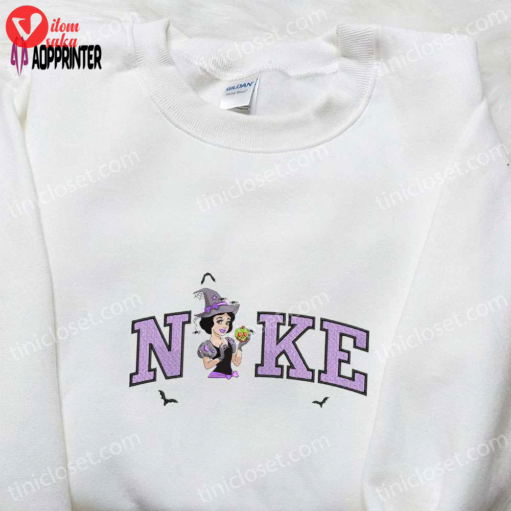 Nike x spooky princess poison apple embroidered shirt: amazing halloween inspired tee