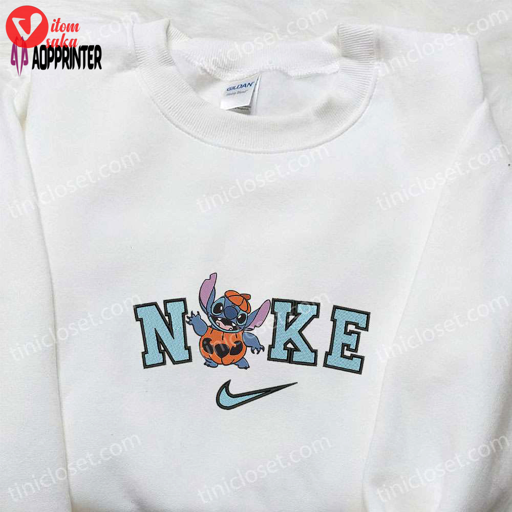 Nike x stitch pumpkin embroidered t-shirt & hoodie: perfect family gifts