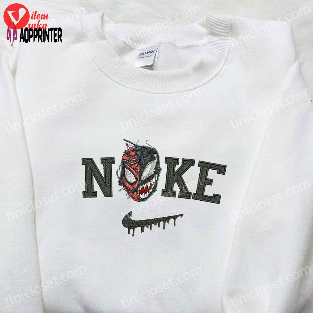 Nike x venom embroidered shirt spooky halloween sweatshirt inspired hoodie