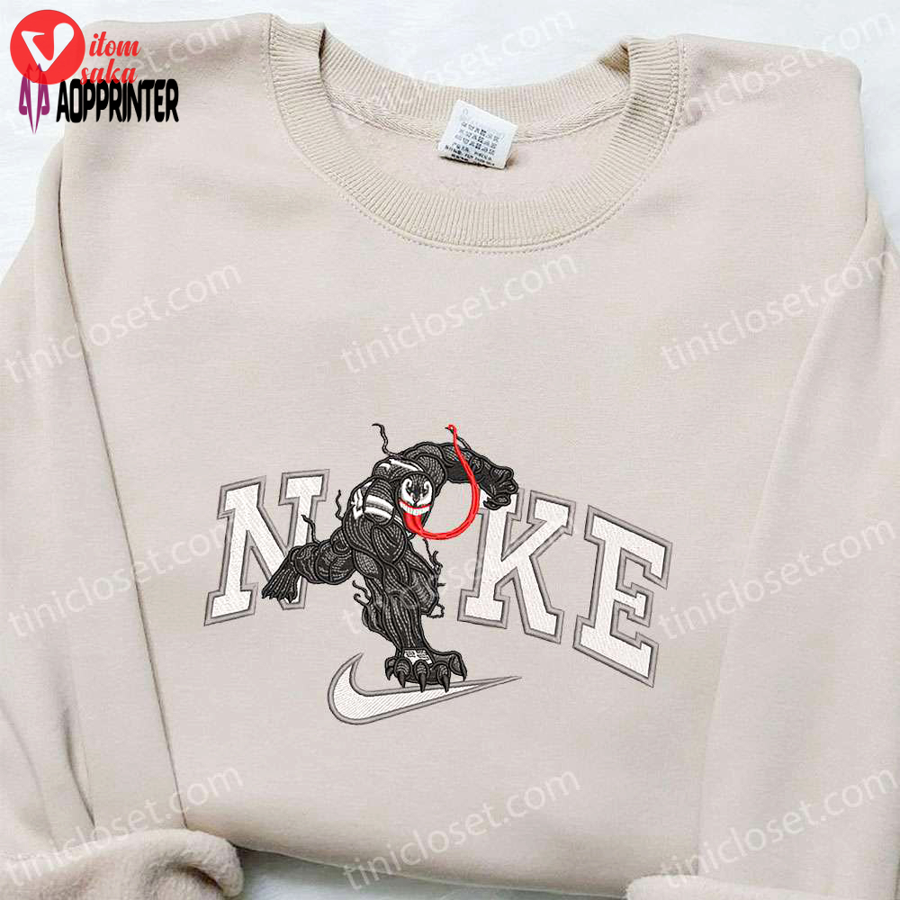 Nike x venom movie embroidered sweatshirt: marvel universe hoodie best birthday gift ideas
