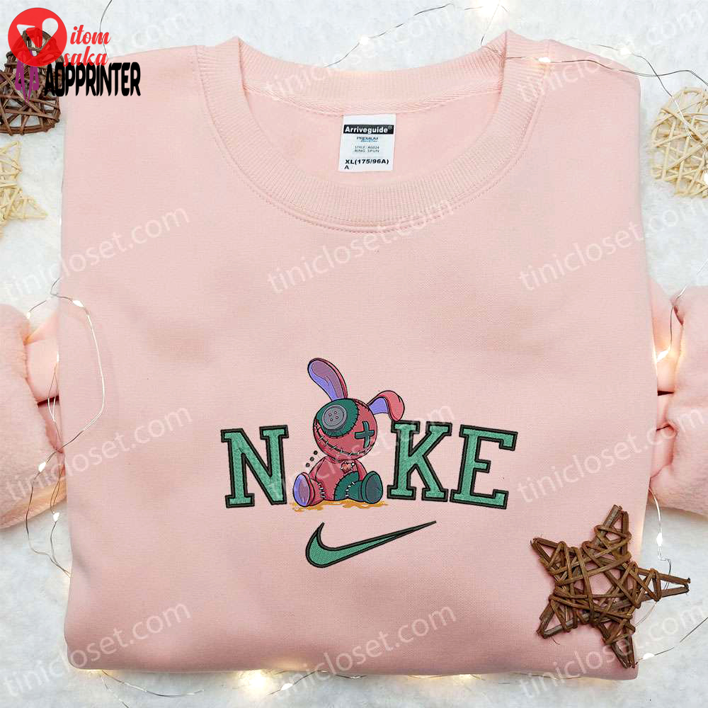 Nike x voodoo doll embroidered shirt spooky halloween sweatshirt nike inspired hoodie