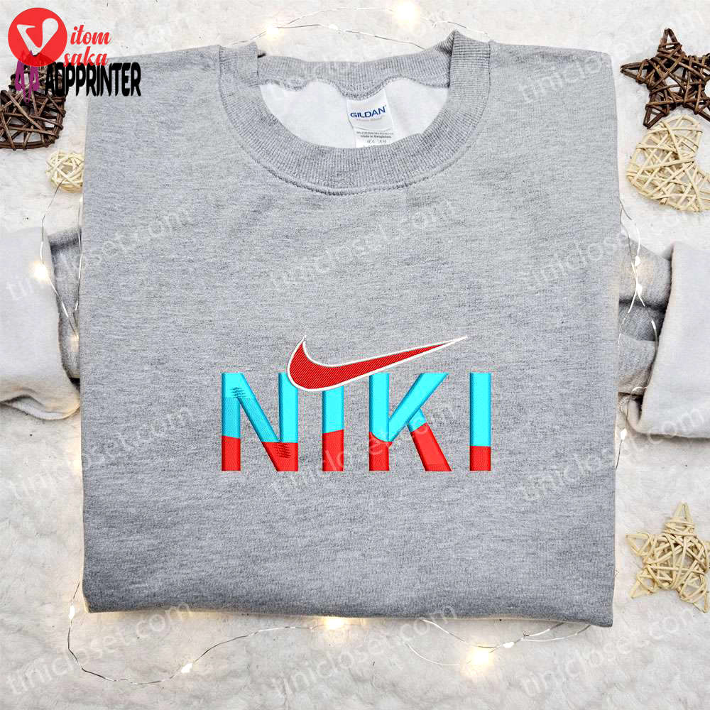 Niki x nike embroidered shirt & hoodie: best family gifts – nike inspired and stylish